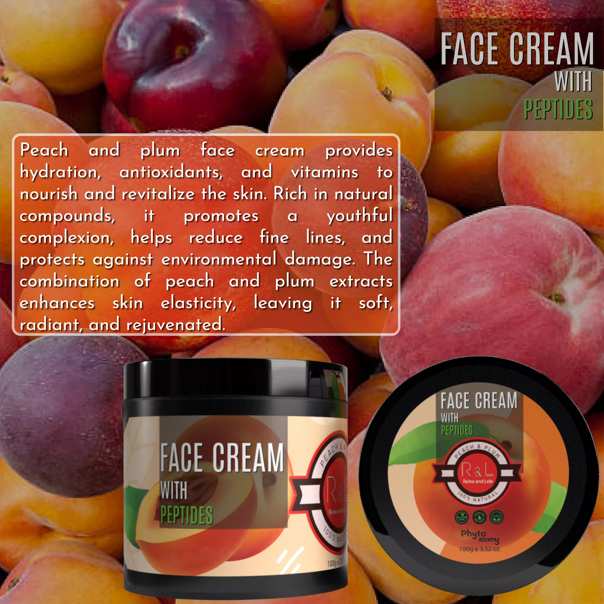 R&L Peach & Plum Face Cream (100g)